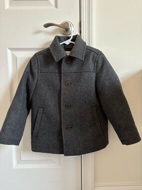 J. Crew Kids Charcoal Gray Pea Coat